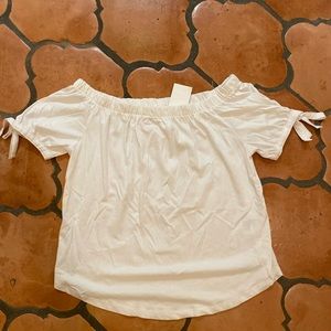 White Off the Shoulder shirt